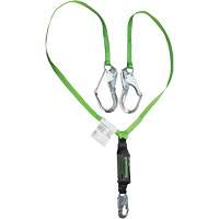 Miller&reg; HP Shock-Absorbing Lanyard, 6', Locking Rebar Hook Center, Locking Snap Hook Leg Ends, Polyester Les Distributions ICE