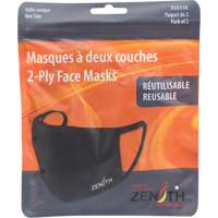 2-Ply Reusable Face Masks, Polyester, Black Les Distributions ICE