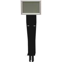 Sign & Dispenser Holder for Crowd Control Post, Black Les Distributions ICE