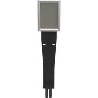 Sign & Dispenser Holder for Crowd Control Post, Black Les Distributions ICE