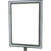 Heavy-Duty Vertical Sign Holder for Classic Posts, Polished Chrome Les Distributions ICE