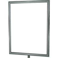 Heavy-Duty Vertical Sign Holder for Classic Posts, Polished Chrome Les Distributions ICE