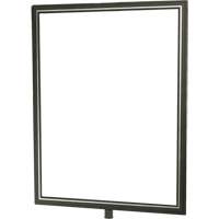 Heavy-Duty Vertical Sign Holder for Classic Posts, Satin Chrome Les Distributions ICE