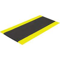 Tapis antifatigue Airsoft, Rugueux, 3' x 5' x 3/8", Noir/Jaune, &eacute;ponge en PVC Les Distributions ICE