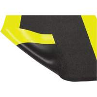 Tapis antifatigue Airsoft, Rugueux, 3' x 5' x 3/8", Noir/Jaune, &eacute;ponge en PVC Les Distributions ICE