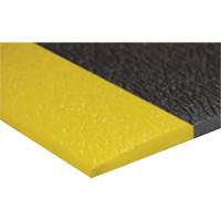 Tapis antifatigue Airsoft, Rugueux, 3' x 5' x 3/8", Noir/Jaune, &eacute;ponge en PVC Les Distributions ICE