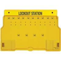 Poste de cadenassage trilingue recouvert, Cadenas Aucune, Capacit&eacute; de 10, Cadenas Non compris Les Distributions ICE