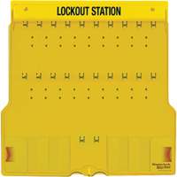 Poste de cadenassage trilingue recouvert, Cadenas Aucune, Capacit&eacute; de 20, Cadenas Non compris Les Distributions ICE
