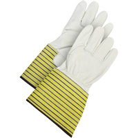 Classic Fitter's Gloves, Large, Grain Cowhide Palm, Fleece Inner Lining Les Distributions ICE