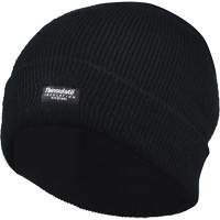 Tuque doubl&eacute;e &agrave; rebord, Doublure en Thinsulate, Taille unique, Noir Les Distributions ICE