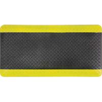 Tapis antifatigue, Losange, 1-2/3' x 3-1/4' x 3/4", Noir/Jaune, Polyur&eacute;thane Les Distributions ICE