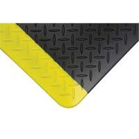 Tapis antifatigue, Losange, 1-2/3' x 3-1/4' x 3/4", Noir/Jaune, Polyur&eacute;thane Les Distributions ICE