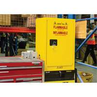 Armoire de rangement pour a&eacute;rosols inflammables, 12 gal., 1 Porte(s), 23" La x 35" h x 18" p Les Distributions ICE