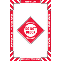 Trousse de marquage du sol ?Emergency Equipment? (&eacute;quipement durgence), Adh&eacute;sif, Anglais avec pictogramme Les Distributions ICE