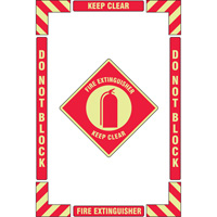 Trousse de marquage du sol ?Fire Extinguisher? (extincteur), Adh&eacute;sif, Anglais avec pictogramme Les Distributions ICE