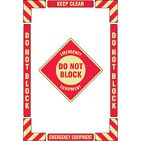 Trousse de marquage du sol ?Emergency Equipment? (&eacute;quipement durgence), Adh&eacute;sif, Anglais avec pictogramme Les Distributions ICE