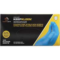 Gants jetables KeepKleen, Petit, Nitrile, 2,8 mil, Sans poudre, Bleu Les Distributions ICE