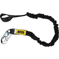 Arc Flash Shock Absorbing Lanyard, 6', Locking Snap Hook Center, Choke-Off Loop Leg Ends, Nylon Les Distributions ICE
