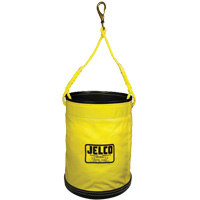 Seau escamotable avec rev&ecirc;tement en vinyle, 11" lo x 11" la x 16" h, Nylon, Noir/Jaune Les Distributions ICE