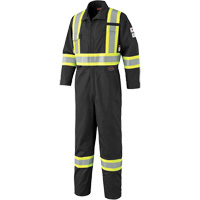 7702BK Combinaison ignifuge et r&eacute;sistant &agrave; l'arc &eacute;lectrique 88/12 FR-Tech, Taille 36, Noir, 9,7 cal/cm² Les Distributions ICE