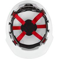 Casque de s&eacute;curit&eacute; &agrave; bordure avant, R&eacute;pond aux normes CSA type 1, Suspension Rochet, Ventil&eacute; Les Distributions ICE