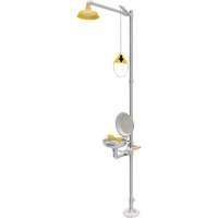 Douche durgence et douche oculaire combin&eacute;es, Socle Les Distributions ICE