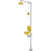 Douche durgence et douche oculaire combin&eacute;es, Socle Les Distributions ICE