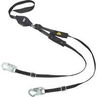 V-Series Utility Energy Absorbing Lanyard, 6', Snap Hook Center, Snap Hook Leg Ends, Nylon Les Distributions ICE