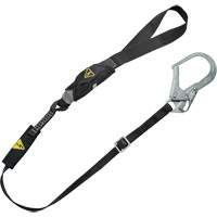 V-Series Utility Energy Absorbing Lanyard, 6', Rebar Hook Center, Snap Hook Leg Ends, Nylon Les Distributions ICE