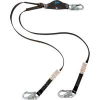 Anti-Corrosion Energy Absorbing Lanyard, 6', Snap Hook Center, Snap Hook Leg Ends, Polyester Les Distributions ICE