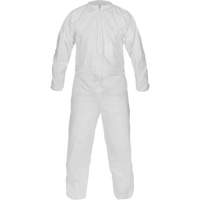 Combinaison non st&eacute;rile de fabrication &eacute;co-efficace CleanMax, Moyen, Blanc, Microporeux Les Distributions ICE