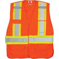 CSA-Compliant High-Visibility Surveyor Vest, High Visibility Orange, Medium, Polyester Les Distributions ICE