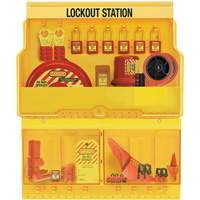 Station de cadenassage pour vannes et appareils &eacute;lectriques de luxe et de qualit&eacute; sup&eacute;rieure, Cadenas Thermoplastique, Capacit&eacute; de 32, Cadenas Compris Les Distributions ICE
