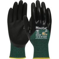 Gants r&eacute;sistants aux coupures dans un milieu de travail huileux ATG MaxiCut, Taille Grand, Calibre 15, Rev&ecirc;tement Nitrile, Enveloppe en Fil technique, ASTM ANSI niveau A2/EN 388 niveau 3/EN 388 niveau B Les Distributions ICE