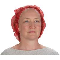 Bouffant Caps, Polypropylene, 21", Red Les Distributions ICE