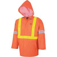 R85 Element FR FR 3-Piece Safety Rain Suit, Small, High Visibility Orange Les Distributions ICE