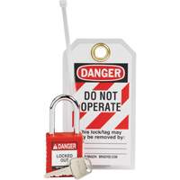Nylon Safety Lockout Padlock & Tag Kit, 3 Components Les Distributions ICE