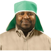 Chapeau avec couvre-nuque en coton ignifug&eacute; Weldlite, Taille unique, Vert Les Distributions ICE