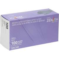 Gants jetables de calibre m&eacute;dical, Petit, Nitrile, 6 mils, Sans poudre, Noir, Classe 2 Les Distributions ICE