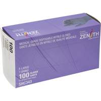 Medical Grade Disposable Gloves, X-Large, Nitrile, 6-mil, Powder-Free, Black, Class 2 Les Distributions ICE
