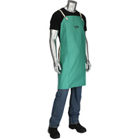 Tablier en satinette 100 % coton trait&eacute; FR Ironcat Dynamic, Salopette, Vert Les Distributions ICE