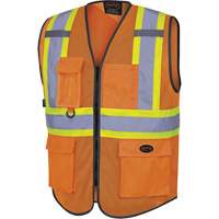 6960 Front Mesh Safety Vest, High Visibility Orange, Medium, Polyester Les Distributions ICE