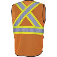 6960 Front Mesh Safety Vest, High Visibility Orange, Medium, Polyester Les Distributions ICE