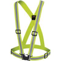 5497 Bretelles de s&eacute;curit&eacute;, Jaune lime haute visibilit&eacute;, Couleur r&eacute;fl&eacute;chissante Argent, Taille unique Les Distributions ICE