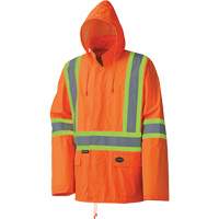 5598 Combinaison de pluie imperm&eacute;able et l&eacute;g&egrave;re, Polyester/PVC, Petit, Orange haute visibilit&eacute; Les Distributions ICE