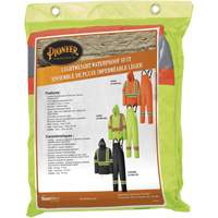 5599 Combinaison de pluie imperm&eacute;able et l&eacute;g&egrave;re, Polyester/PVC, T-petit, Jaune lime haute visibilit&eacute; Les Distributions ICE