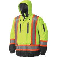 5201 Veste imperm&eacute;able et respirante de premi&egrave;re qualit&eacute;, Polyester, Noir/Jaune lime haute visibilit&eacute;, Grand Les Distributions ICE