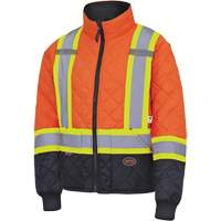 5015 Manteau matelass&eacute; pour cong&eacute;lateur, Polyester, Noir/Orange haute visibilit&eacute;, T-petit Les Distributions ICE