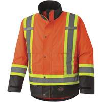 5400 Veste de s&eacute;curit&eacute; imperm&eacute;able 300D Trilobal antid&eacute;chirure, Polyester, Noir/Orange haute visibilit&eacute;, Petit Les Distributions ICE