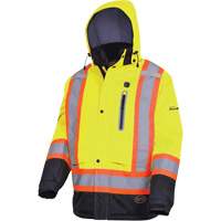 5408 Waterproof Heated Insulated Jacket, Men's, Small, High Visibility Lime-Yellow Les Distributions ICE